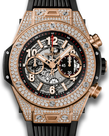 Hublot 411.OX.1180.RX.1704 Big Bang Unico 45 mm Big Bang Unico King gold Pave watches for women Hublot 411.OX.1180.RX.1704 Big Bang Unico 45 mm Big Bang Unico King gold Pave watches for women